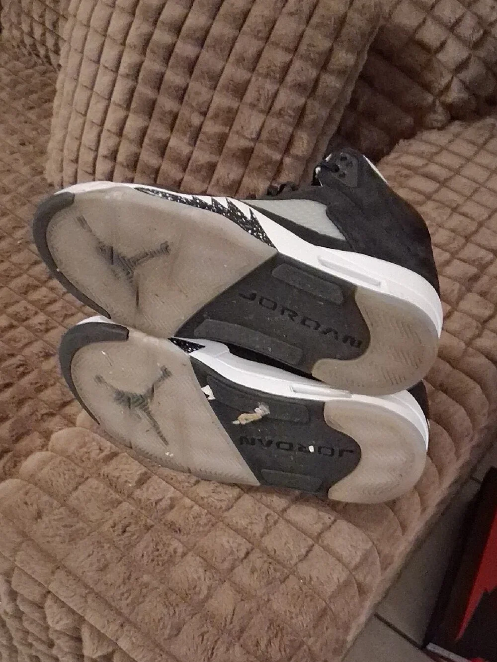 Jordan Men’s Black and White High-Top Athletic Sneakers